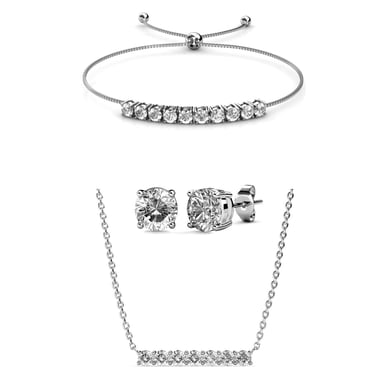 Conjuntos Mary Crystal Mia - Plata y Cristal