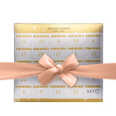 Calendario de adviento 13 joyas y 11 perlas – Destiny – Oro rosa y cristal