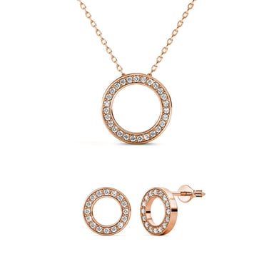Conjuntos Ophir - Oro rosa y cristal