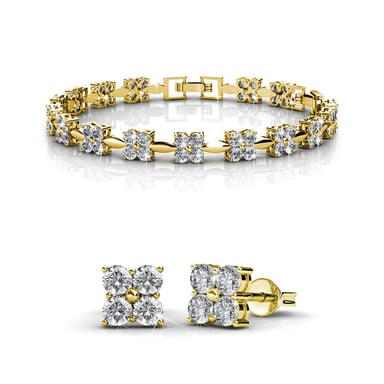 Conjuntos Sweet Square - Oro y Cristal