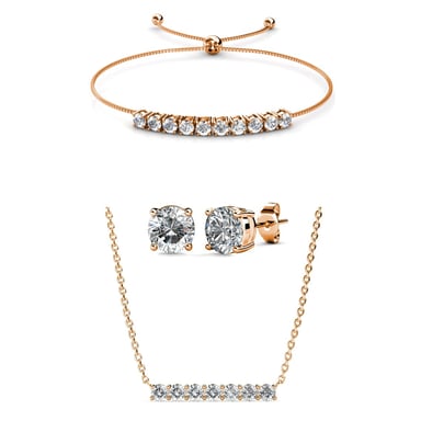 Conjuntos Mary Crystal Mia - Oro rosa y cristal