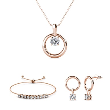 Conjuntos Mia Octavia - Oro rosa y cristal