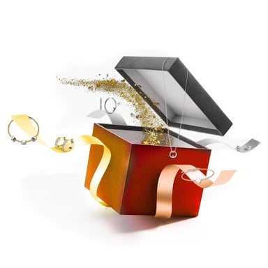 24 Joyas Sorpresa para Calendario de Adviento - Plata, Oro Rosa, Oro y Cristal