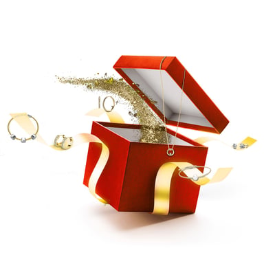 24 Joyas Sorpresa para el Calendario de Adviento - Oro y Cristal