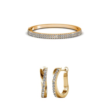 Glamour Criss Parures - Oro rosa y cristal