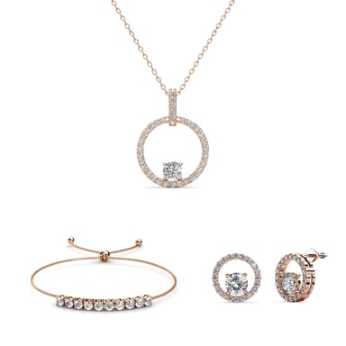 Conjuntos Mia Amory - Oro rosa y cristal