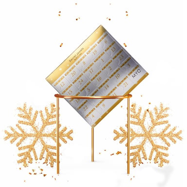 Calendario de adviento 24 joyas sorpresa - Oro y Cristal