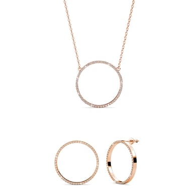 Conjuntos Olina - Oro rosa y cristal