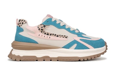Zapatillas deportivas retro con cordones Blowfish Malibu para mujer, color rosa y azul - Leo