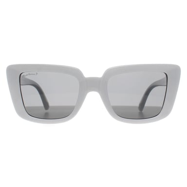 Montana Rectangle Womens Shiny White Smoke Polarized MP193