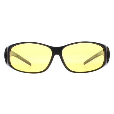 Montana Rectángulo Unisex Negro Mate Amarillo Polarizado MFO1 Gafas de Sol para Conducir de Noche