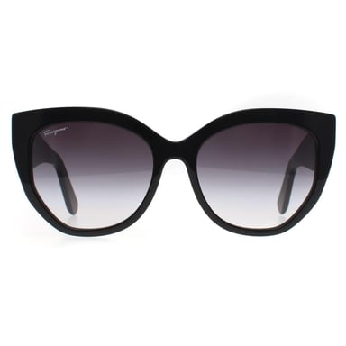 Salvatore Ferragamo Cat Eye Mujer Negro Gris Gradiente SF1061S