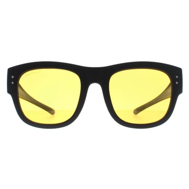 Montana Square Unisex Negro Mate Amarillo Polarizado FO7 Gafas de Sol para Conducir de Noche