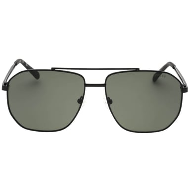 Gafas de sol mate negras con lentes verdes Guess
