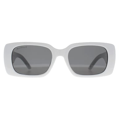 Montana Rectangle Womens Shiny White Smoke Polarized MP194