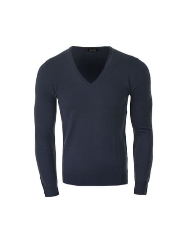 Antony Morato Suéter V-Neck del hombre azul oscuro