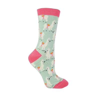 1 paquete de calcetines de bambú con estampado de animales para mujer