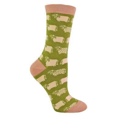 1 paquete de calcetines de bambú con estampado de animales para mujer