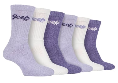 Pack de 6 Calcetines para botas de montaña de mujer | Calcetines de algodón para el aire libre
