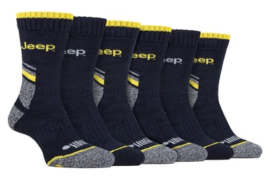 Paquete de 6 calcetines de trabajo para hombre con talón y puntera reforzados