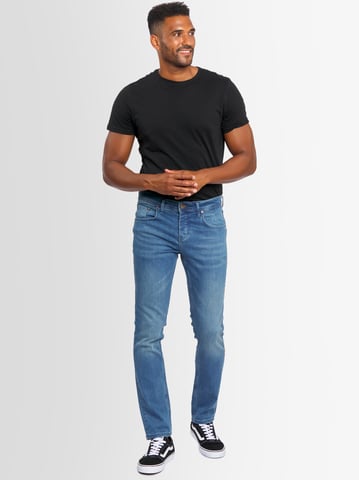 A. Salvarini Vaqueros de Hombre Slim Fit Elástico 5 Bolsillos – Azul Claro