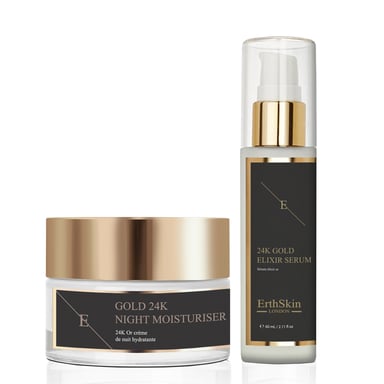 Serum Elixir Antiarrugas Oro 24k + Hidratante de Noche Antiarrugas Oro 24k