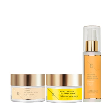 VITAMINA C + COLÁGENO ELIXIR SÉRUM 60ML + Vitamina C Bio Brightening Hidratante 50ml +SPF 50 Colágeno Crema de Día 50ml