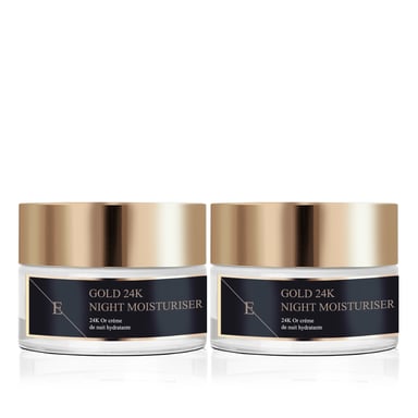 HIDRATANTE DE NOCHE ANTIARRUGAS ORO 24K x 2