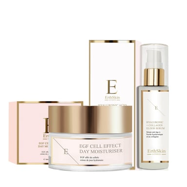 EGF Cell Effect Crema Hidratante de Día 50ml + Sérum Ácido Hialurónico y Colágeno - 60ml