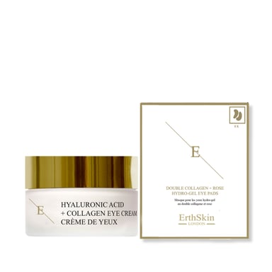 Ácido Hialurónico + Colágeno Pro Age Contorno de Ojos 30ml + Doble Colágeno + Hidrogel Rosa Contorno de Ojos 5 X 2