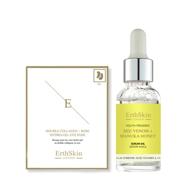 Veneno de Abeja + Aceite Suero Miel de Manuka 30ml + Doble Colágeno + Almohadillas Hidrogel Rosa 5 X 2