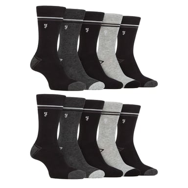 Paquete múltiple de 10 pares de calcetines de bambú brillante para hombre