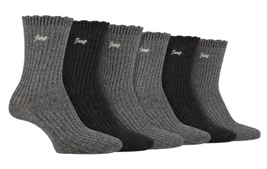 Pack de 6 calcetines de bambú para mujer con la parte superior festoneada
