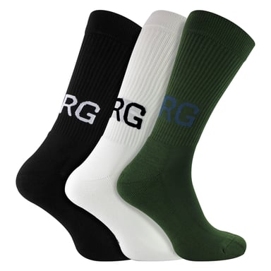 Lote de 3 calcetines Core Sport Ribbbed Top Crew para hombre