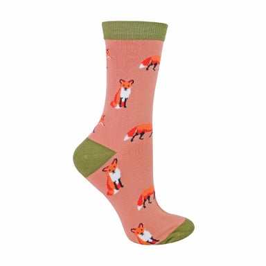 1 paquete de calcetines de bambú con estampado de animales para mujer