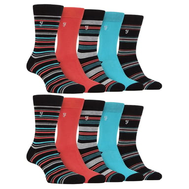 Paquete múltiple de 10 pares de calcetines de bambú brillante para hombre