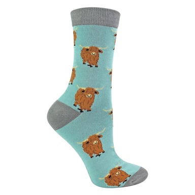 Calcetines de bambú de regalo para los amantes de las vacas.