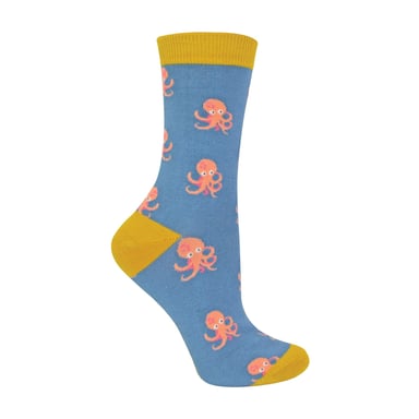 1 paquete de calcetines de bambú con estampado de animales para mujer