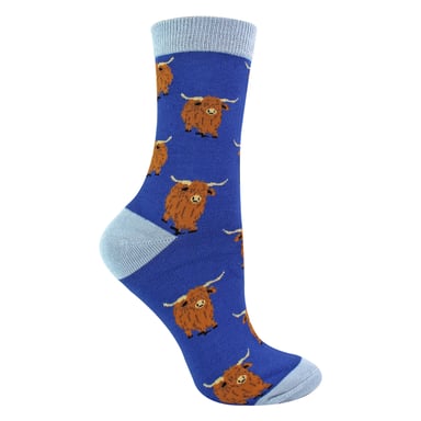 Calcetines de bambú de regalo para los amantes de las vacas.