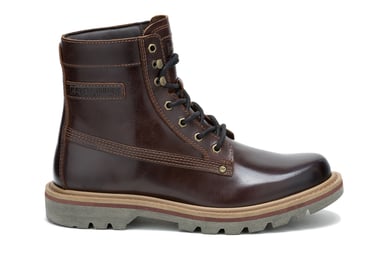 Botas impermeables de cuero marrón para niveladoras Caterpillar Colorado