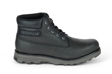 Botines diarios de cuero negro Founder de Caterpillar para hombre
