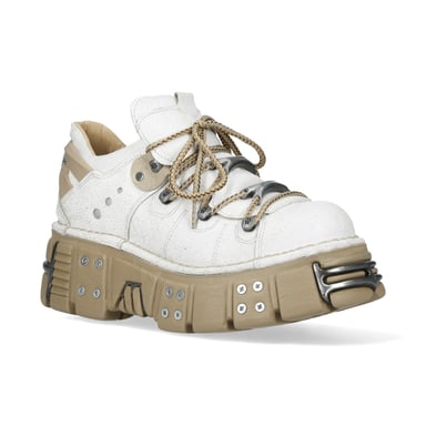 Botines de plataforma góticos blancos New Rock M-120N-C80