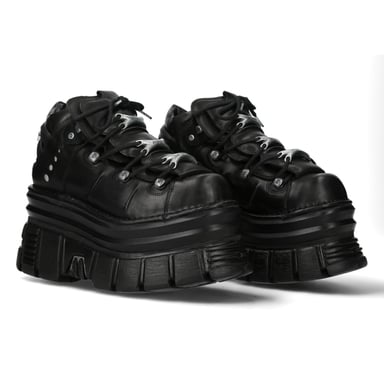 Botines negros de estilo gótico punk New Rock M-106-C178 Tower