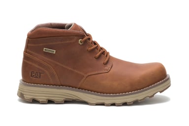 Botas de trabajo impermeables de cuero marrón Elude de Caterpillar para hombre
