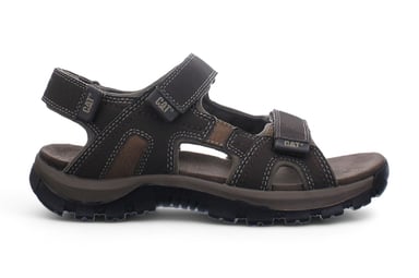 Sandalias de trekking Giles de cuero marrón oscuro para hombre de Caterpillar