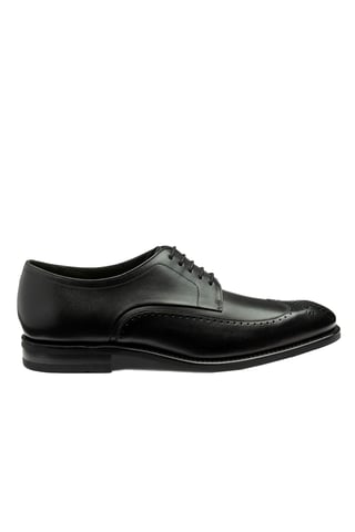 Loake Bale Derby Puntero Brogue Negro