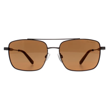 Ted Baker Rectángulo Hombre Brillante Luz Gunmetal Brown TB1720 Elijah