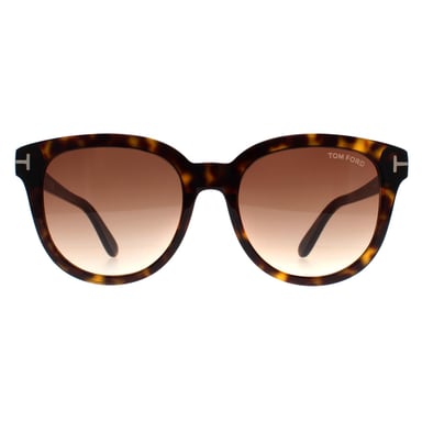Tom Ford Redondo Mujer Habana Oscuro Marrón Gradiente Olivia FT0914