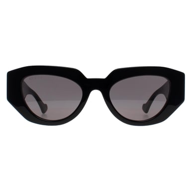 Gucci Cat Eye Mujer Negro Brillante Gris GG1421S