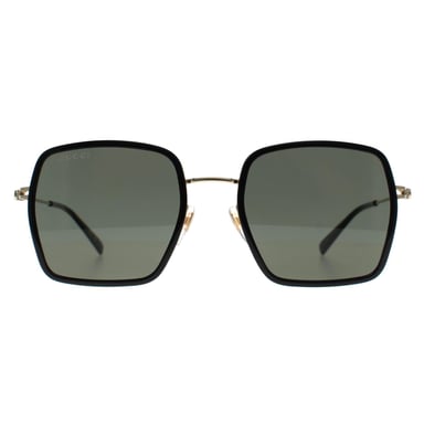 Gucci Cuadrado Mujer Negro Oro Gris GG1848S
